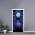 Dark Virgo Zodiac Sign Print Door Sticker