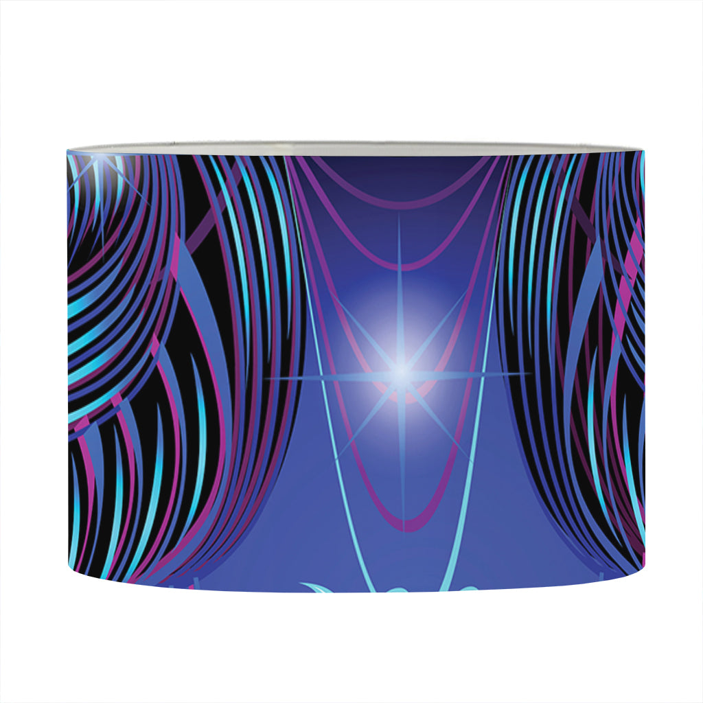 Dark Virgo Zodiac Sign Print Drum Lamp Shade