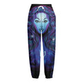Dark Virgo Zodiac Sign Print Fleece Lined Knit Pants