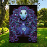 Dark Virgo Zodiac Sign Print Garden Flag