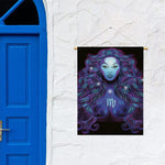 Dark Virgo Zodiac Sign Print Garden Flag