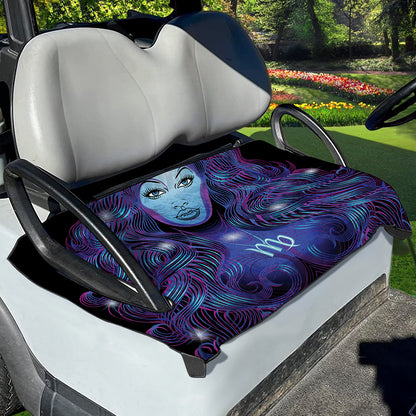 Dark Virgo Zodiac Sign Print Golf Cart Seat Cover