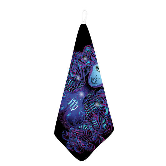 Dark Virgo Zodiac Sign Print Hand Towel