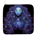 Dark Virgo Zodiac Sign Print Hand Towel