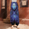 Dark Virgo Zodiac Sign Print Harem Pants