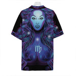 Dark Virgo Zodiac Sign Print Hawaiian Shirt