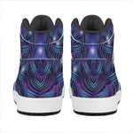 Dark Virgo Zodiac Sign Print High Top Leather Sneakers