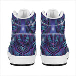 Dark Virgo Zodiac Sign Print High Top Leather Sneakers