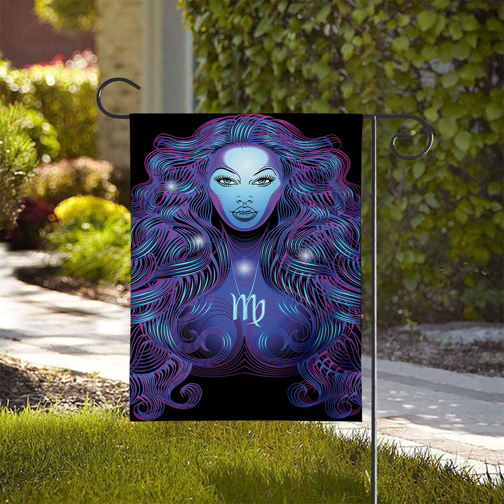 Dark Virgo Zodiac Sign Print House Flag