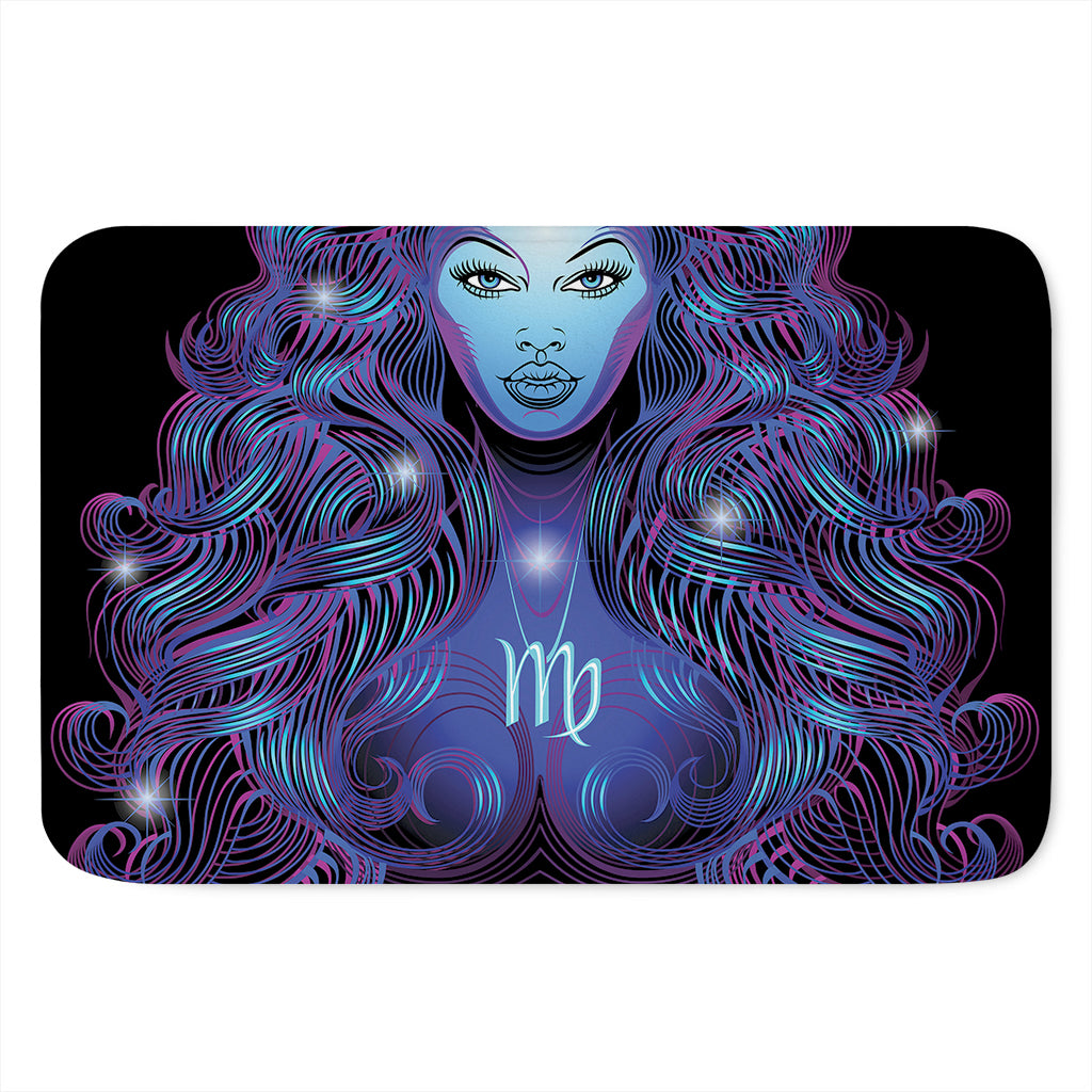 Dark Virgo Zodiac Sign Print Indoor Door Mat