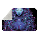 Dark Virgo Zodiac Sign Print Indoor Door Mat