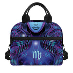 Dark Virgo Zodiac Sign Print Insulated Lunch Bag
