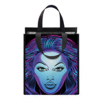 Dark Virgo Zodiac Sign Print Insulated Lunch Tote