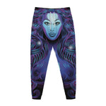 Dark Virgo Zodiac Sign Print Jogger Pants