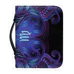 Dark Virgo Zodiac Sign Print Leather Bible Cover
