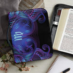 Dark Virgo Zodiac Sign Print Leather Bible Cover