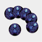 Dark Virgo Zodiac Sign Print Leather Coaster Set