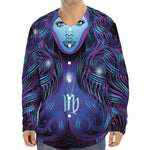 Dark Virgo Zodiac Sign Print Long Sleeve Baseball Jersey