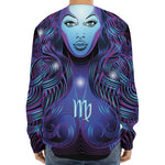 Dark Virgo Zodiac Sign Print Long Sleeve Baseball Jersey