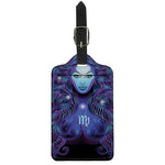 Dark Virgo Zodiac Sign Print Luggage Tag