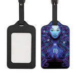 Dark Virgo Zodiac Sign Print Luggage Tag