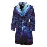 Dark Virgo Zodiac Sign Print Men's Bathrobe