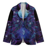 Dark Virgo Zodiac Sign Print Men's Blazer