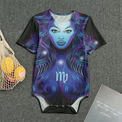 Dark Virgo Zodiac Sign Print Men's Bodysuit