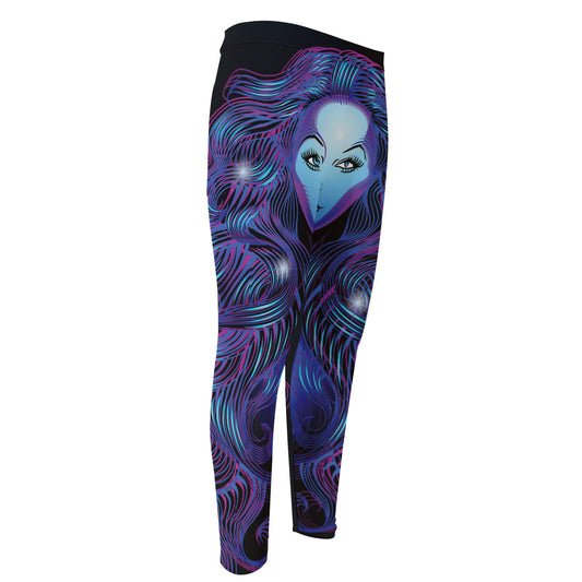 Dark Virgo Zodiac Sign Print Men's Compression Pants