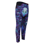 Dark Virgo Zodiac Sign Print Men's Compression Pants