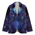 Dark Virgo Zodiac Sign Print Men's Cotton Blazer