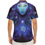 Dark Virgo Zodiac Sign Print Men's Deep V-Neck Shirt