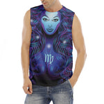 Dark Virgo Zodiac Sign Print Men's Fitness Tank Top
