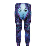 Dark Virgo Zodiac Sign Print Men's leggings