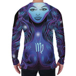 Dark Virgo Zodiac Sign Print Men's Long Sleeve T-Shirt