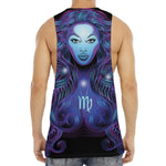 Dark Virgo Zodiac Sign Print Men's Muscle Tank Top