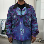 Dark Virgo Zodiac Sign Print Men's Shirt Jacket