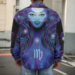 Dark Virgo Zodiac Sign Print Men's Shirt Jacket