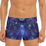 Dark Virgo Zodiac Sign Print Men's Short Boxer Briefs