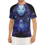 Dark Virgo Zodiac Sign Print Men's Short Sleeve Rash Guard