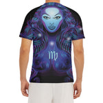 Dark Virgo Zodiac Sign Print Men's Short Sleeve Rash Guard