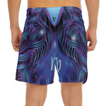 Dark Virgo Zodiac Sign Print Men's Split Running Shorts