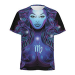 Dark Virgo Zodiac Sign Print Men's Sports T-Shirt