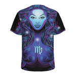 Dark Virgo Zodiac Sign Print Men's Sports T-Shirt