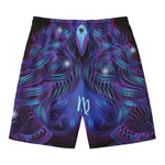 Dark Virgo Zodiac Sign Print Men's Swim Trunks