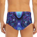 Dark Virgo Zodiac Sign Print Men's Triangle Swim Briefs