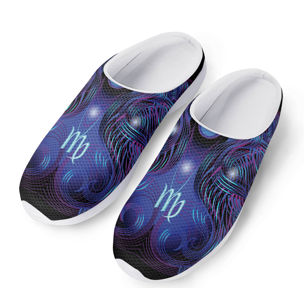 Dark Virgo Zodiac Sign Print Mesh Casual Shoes