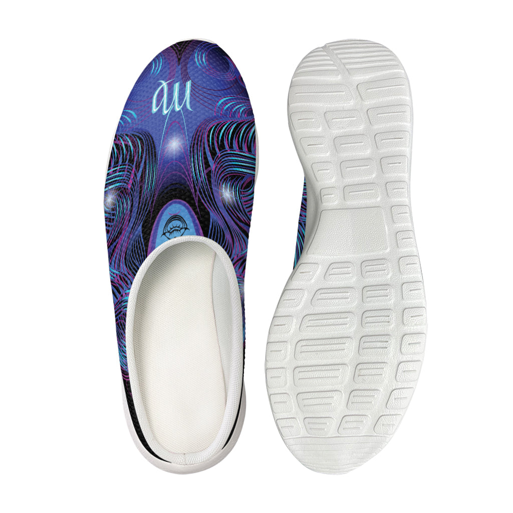 Dark Virgo Zodiac Sign Print Mesh Casual Shoes