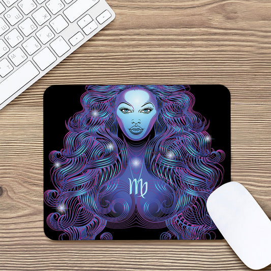 Dark Virgo Zodiac Sign Print Mouse Pad