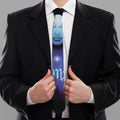 Dark Virgo Zodiac Sign Print Necktie